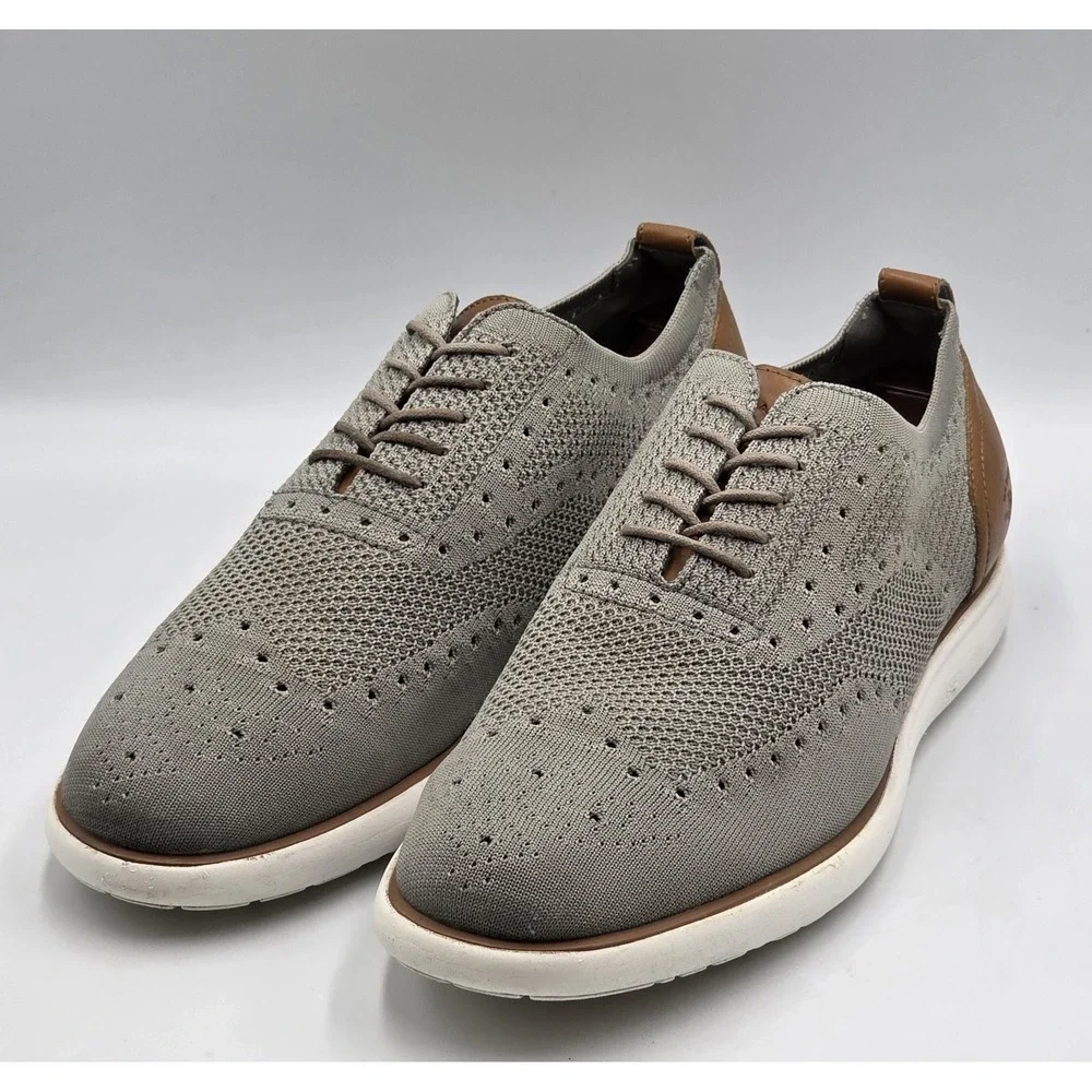 G.H.‎ Bass Kole Knit Mens 12 Gray Tan Slip On Casual Dress Shoes 713211XK36